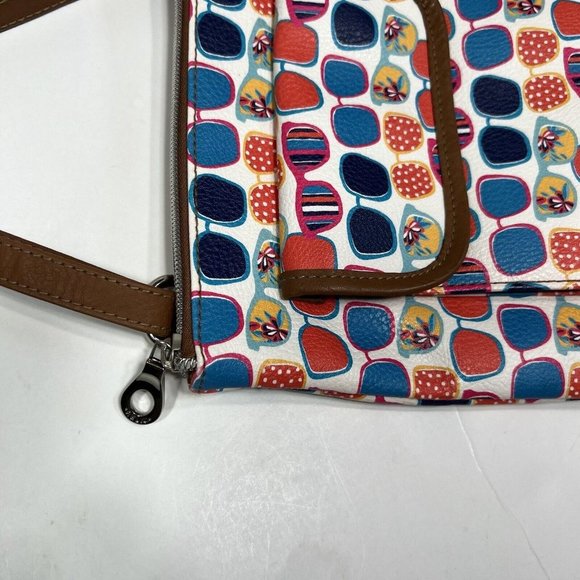 Relic By Fossil Crossbody Bag With Matching Billfold, White Multicolor Glasses- - Picture 8 of 12